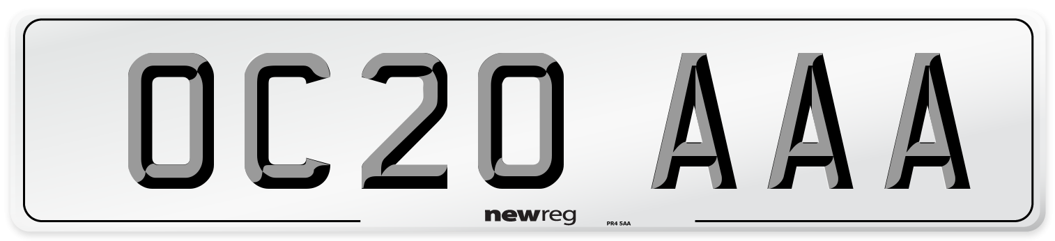 OC20 AAA Number Plate from New Reg